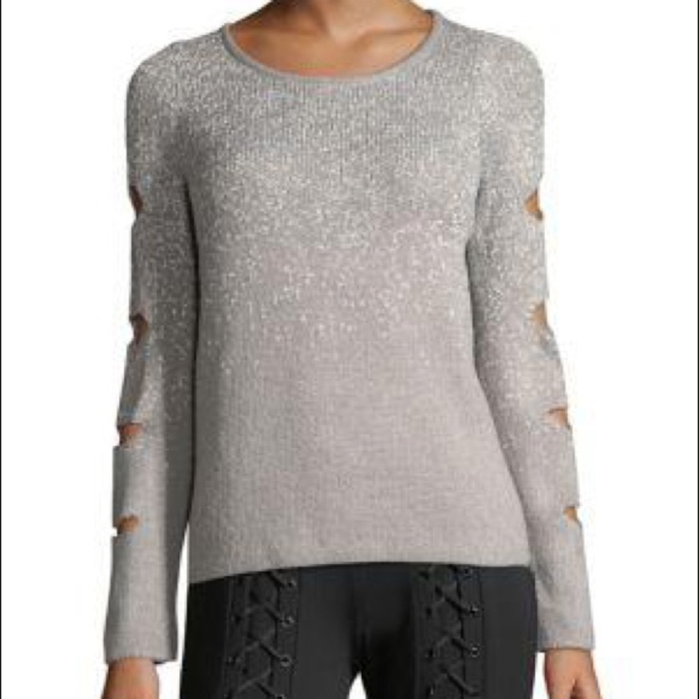 Scripted Silver Sweater